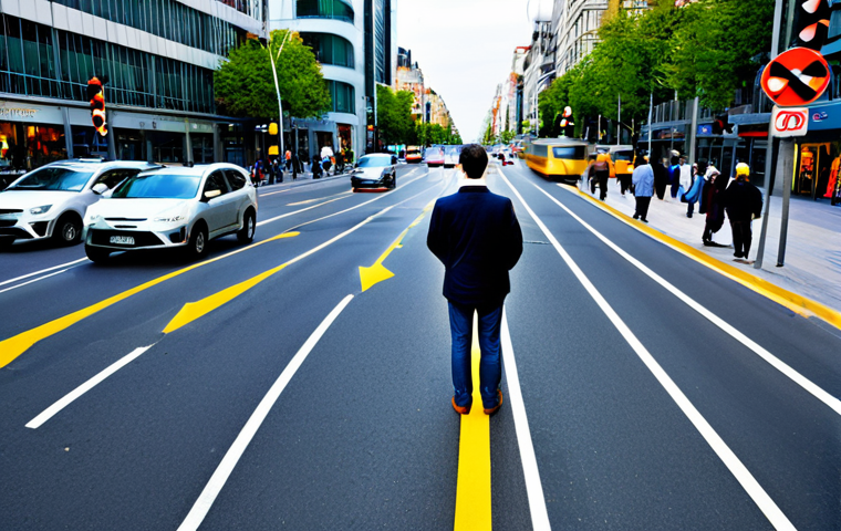 라고스 교통 체증 해결책 - **Prompt:** "A bustling city street with smart traffic lights dynamically adjusting to the flow of c...